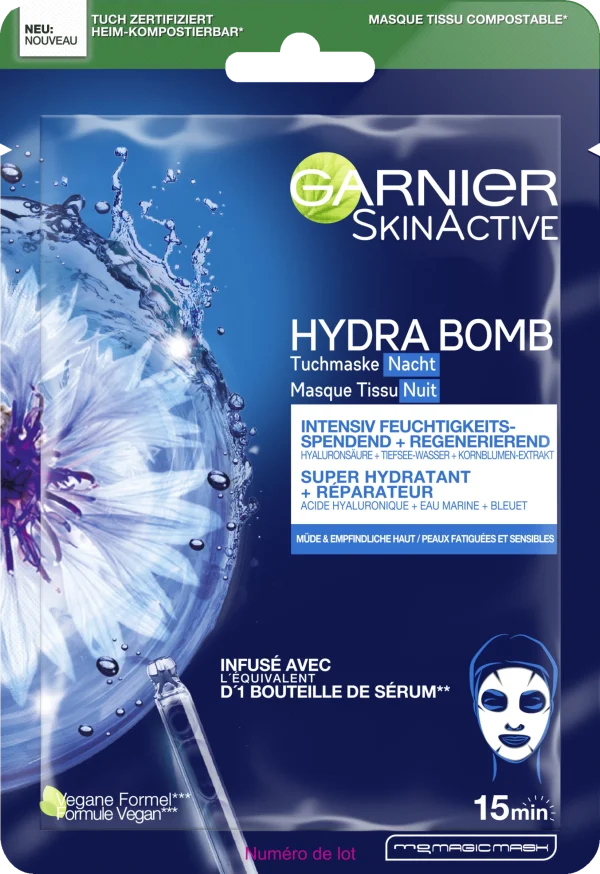 Garnier SkinActive Hydra Bomb Tuchmaske Nacht 1