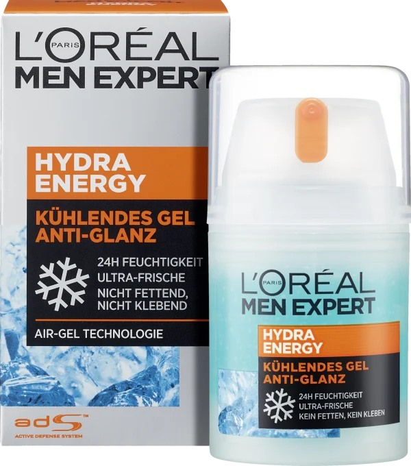 L’Oréal Paris Men Expert Hydra Energy Kühlendes Feuchtigkeits-Gel Anti-Glanz 3